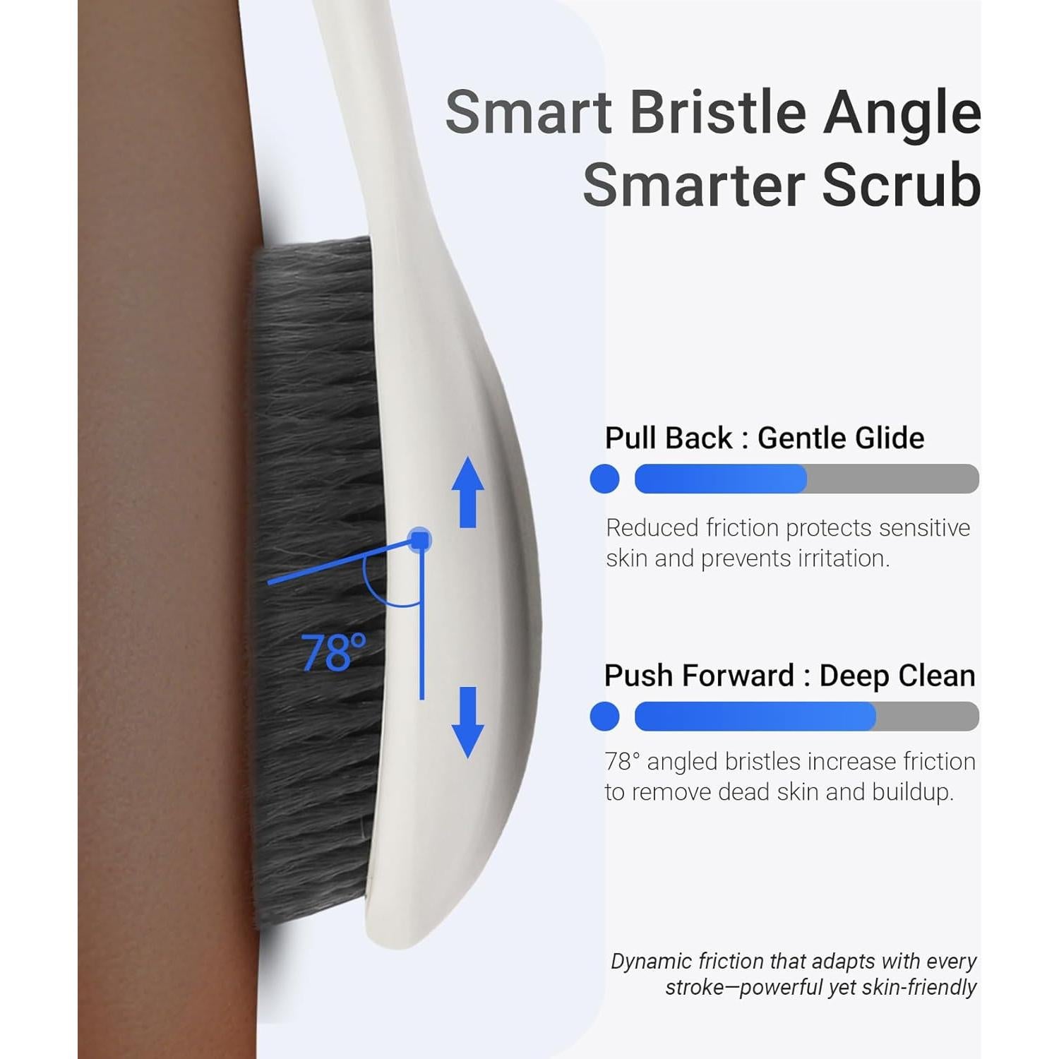 Cepillo de Espalda Surlees 43 cm con Mango Largo Antideslizante
