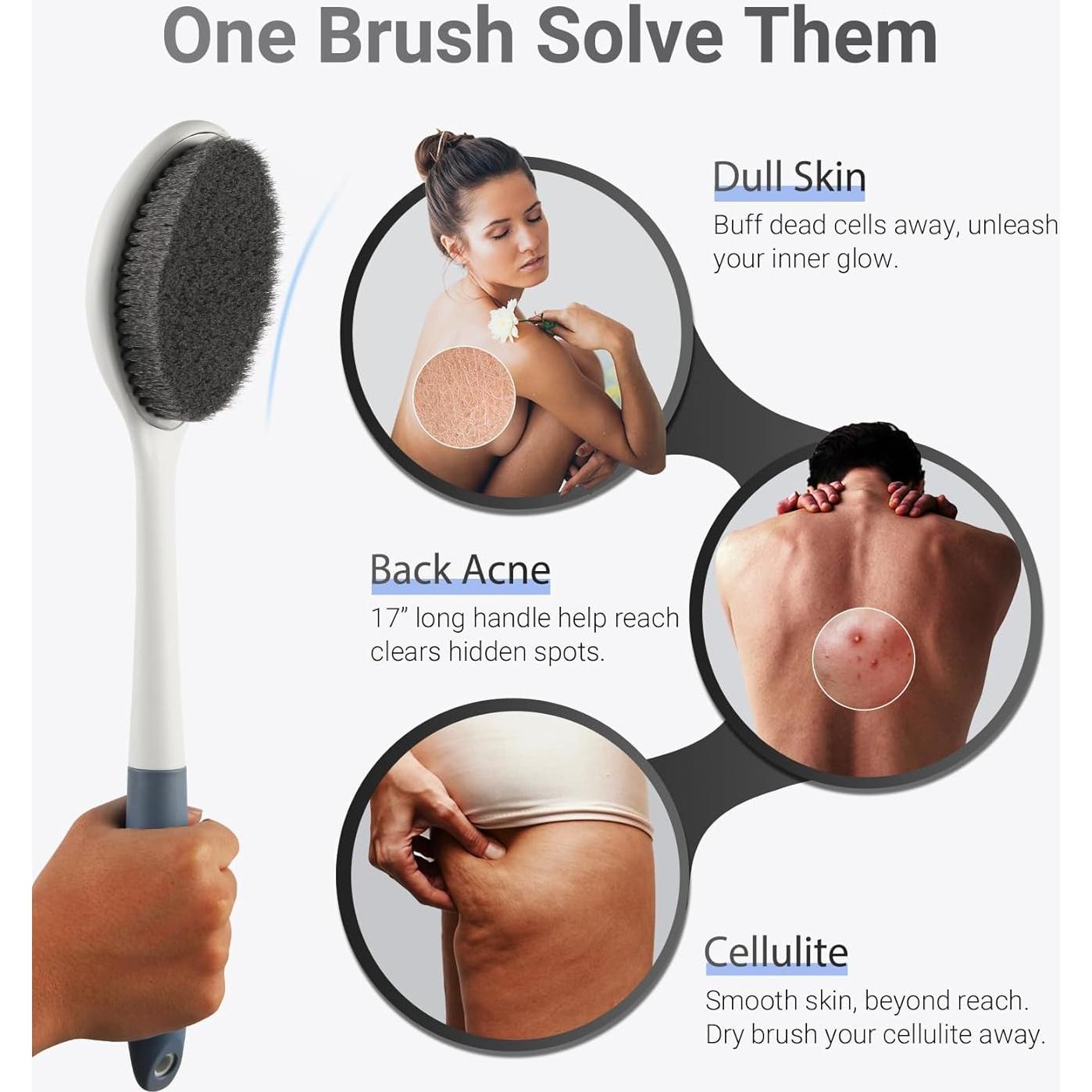 Cepillo de Espalda Surlees 43 cm con Mango Largo Antideslizante