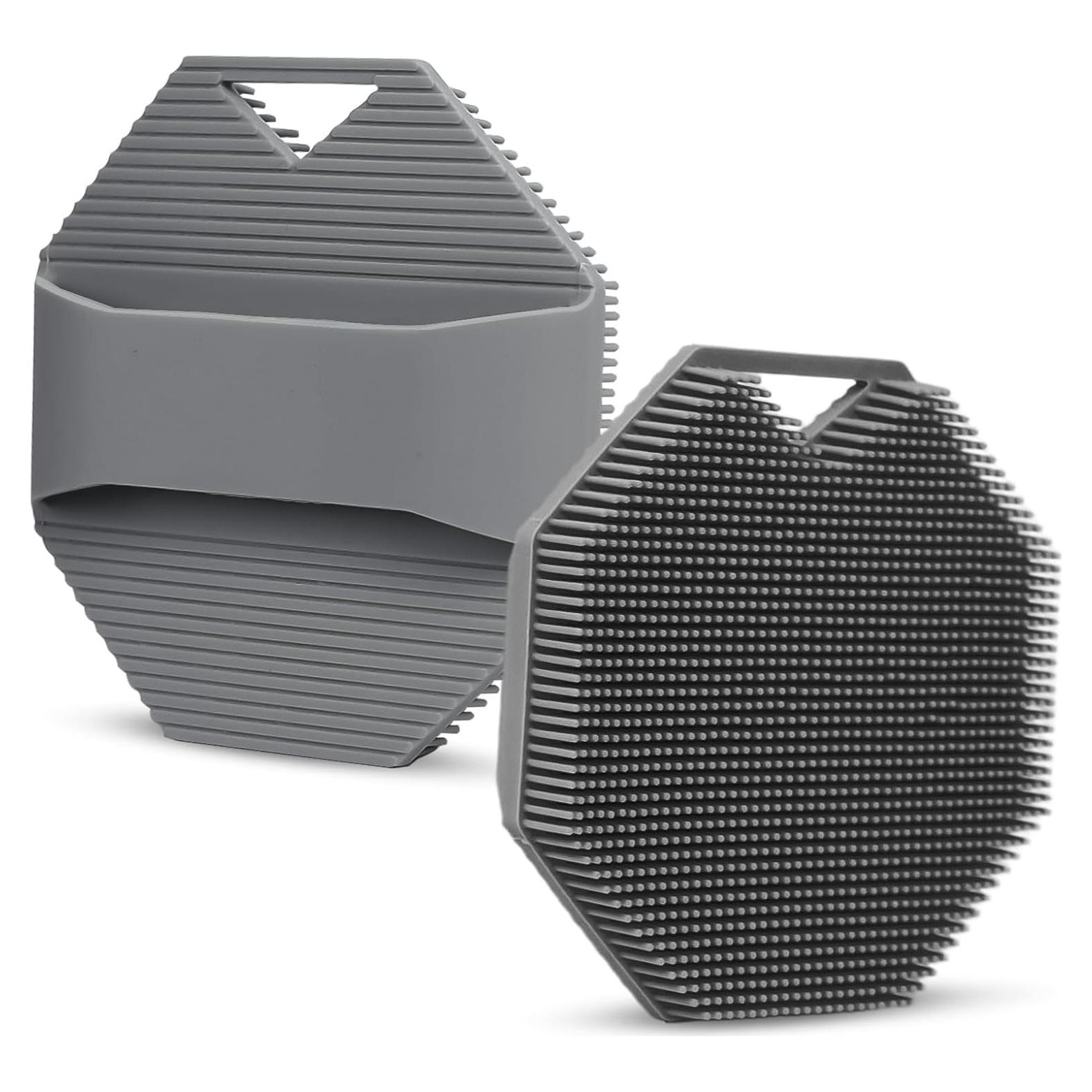 Esponja de Cuerpo de Silicona OTHIX - Exfoliante Suave Gris