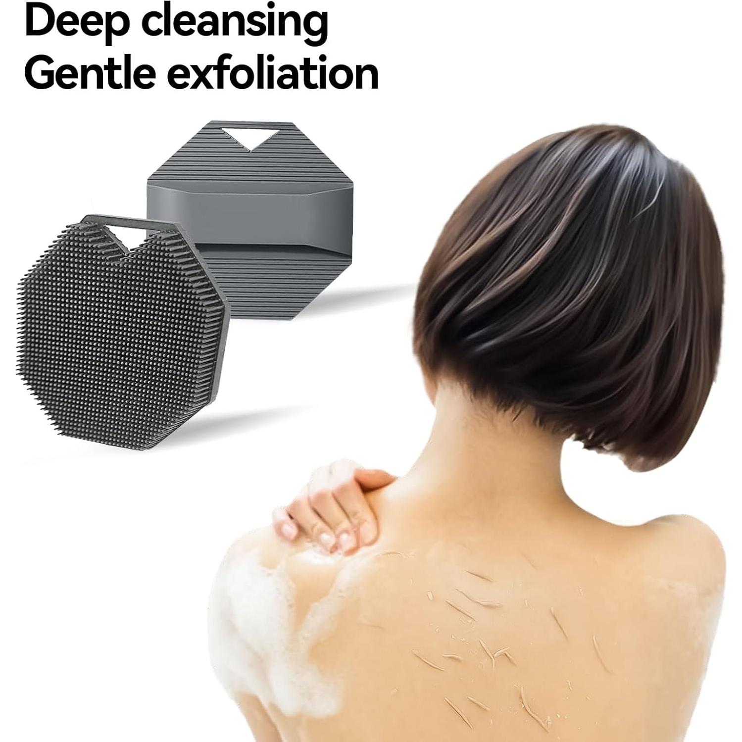 Esponja de Cuerpo de Silicona OTHIX - Exfoliante Suave Gris