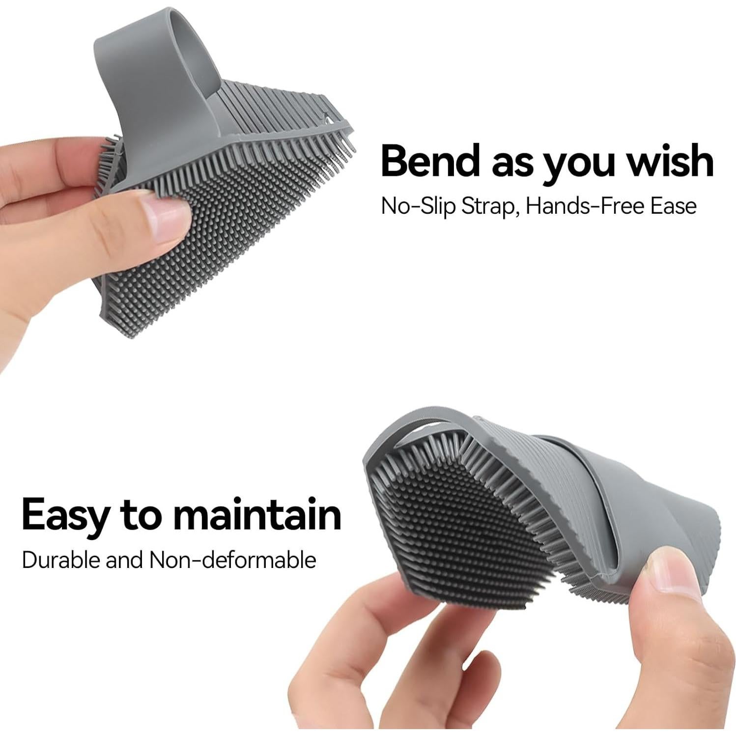 Esponja de Cuerpo de Silicona OTHIX - Exfoliante Suave Gris