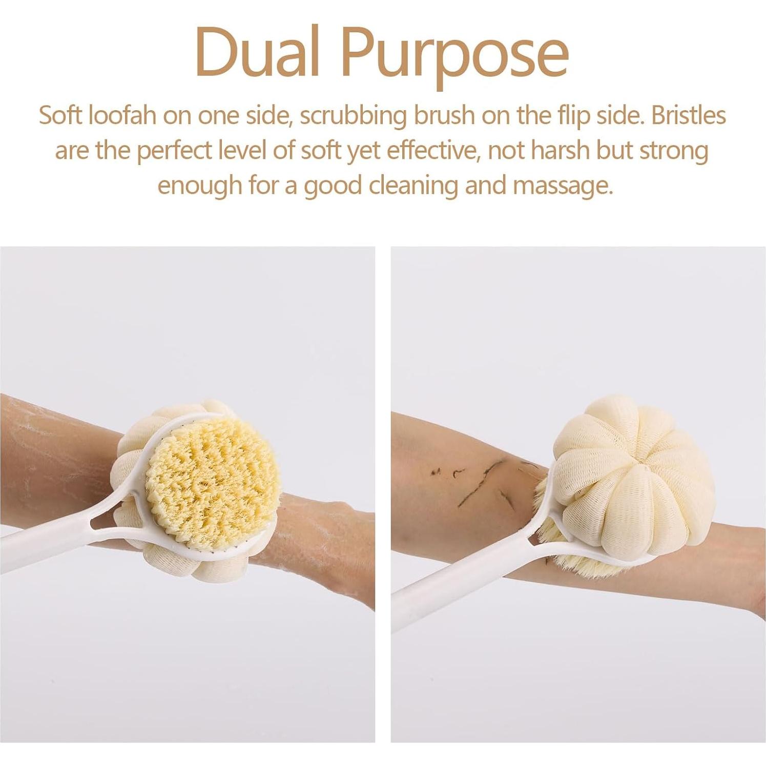 Cepillo de Espalda BTYMS 43 cm Doble Cara Exfoliante