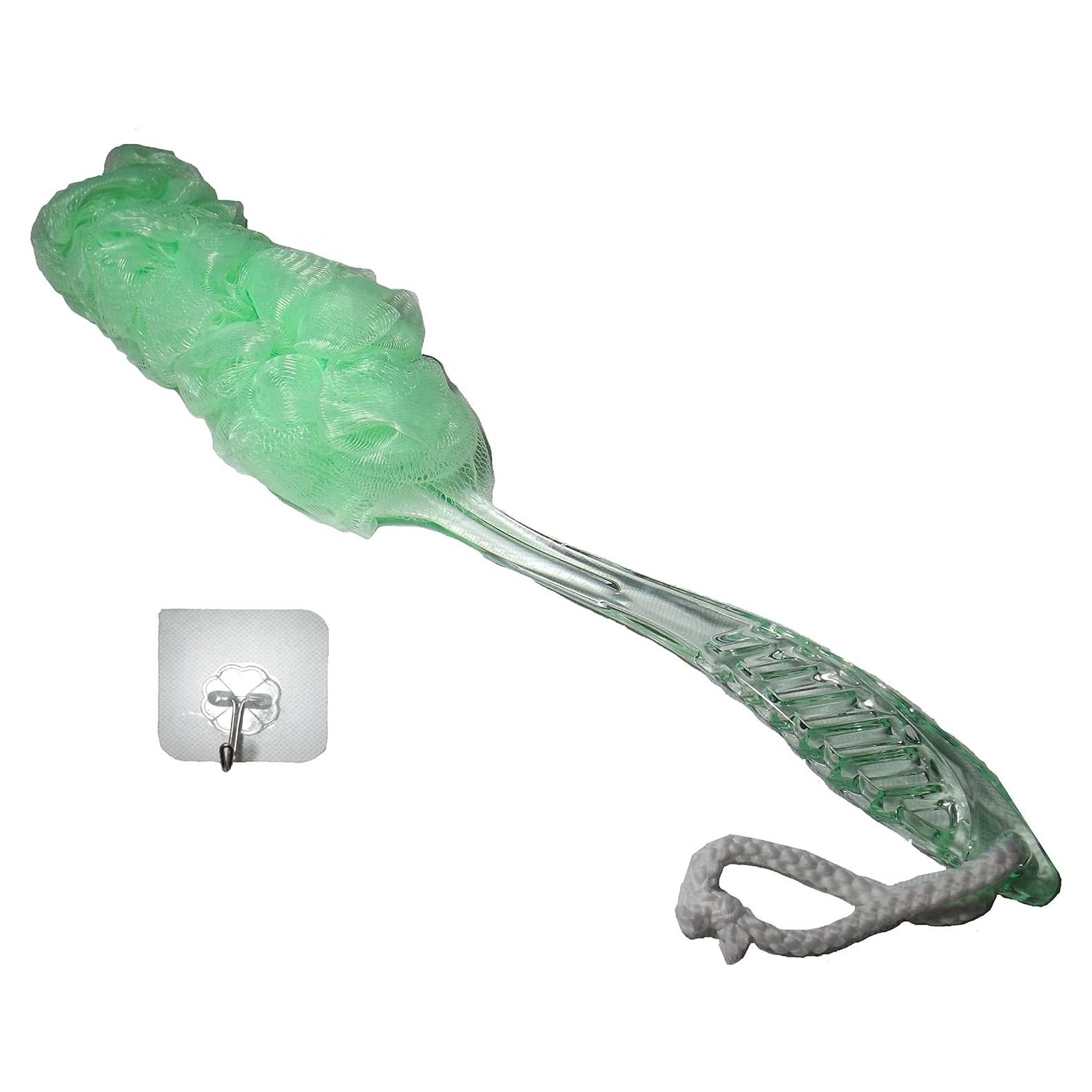 Esponja de Baño Suave QQC con Mango Largo 42.9cm Verde
