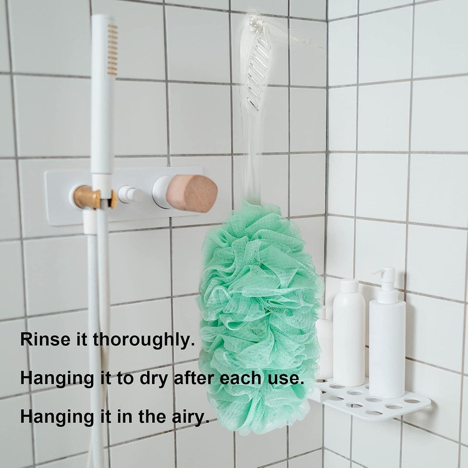 Cepillo de Baño de Lufa PPHAO Verde con Mango Largo 45.72 cm