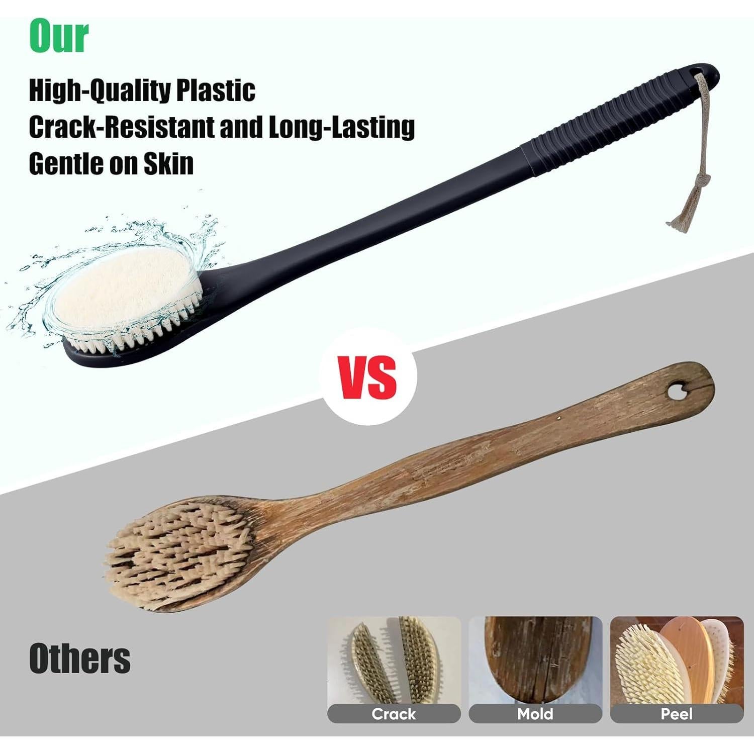 Exfoliador de Espalda ROLIZOE 43 cm Antideslizante para Ducha