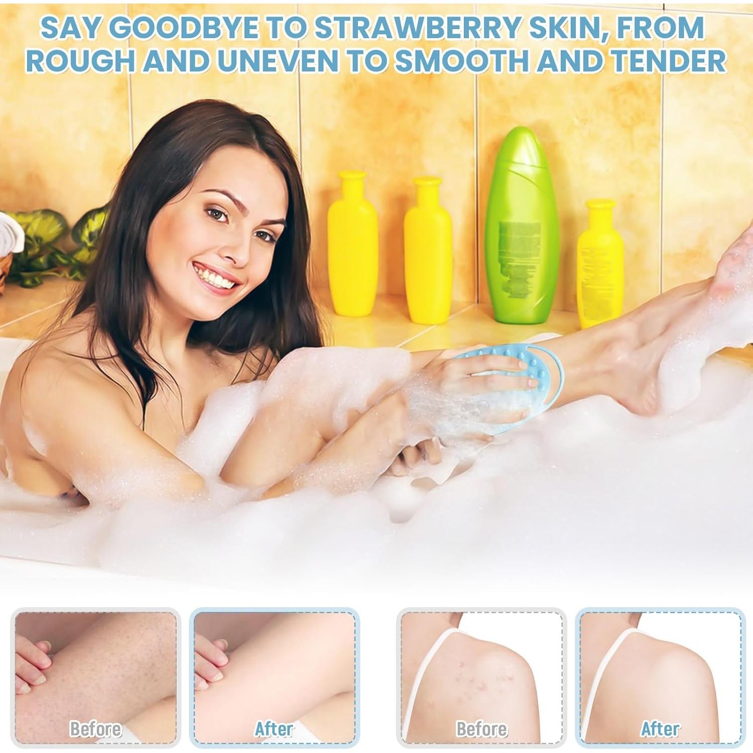 Exfoliador Corporal de Silicona Uormsici 2 en 1 para Ducha