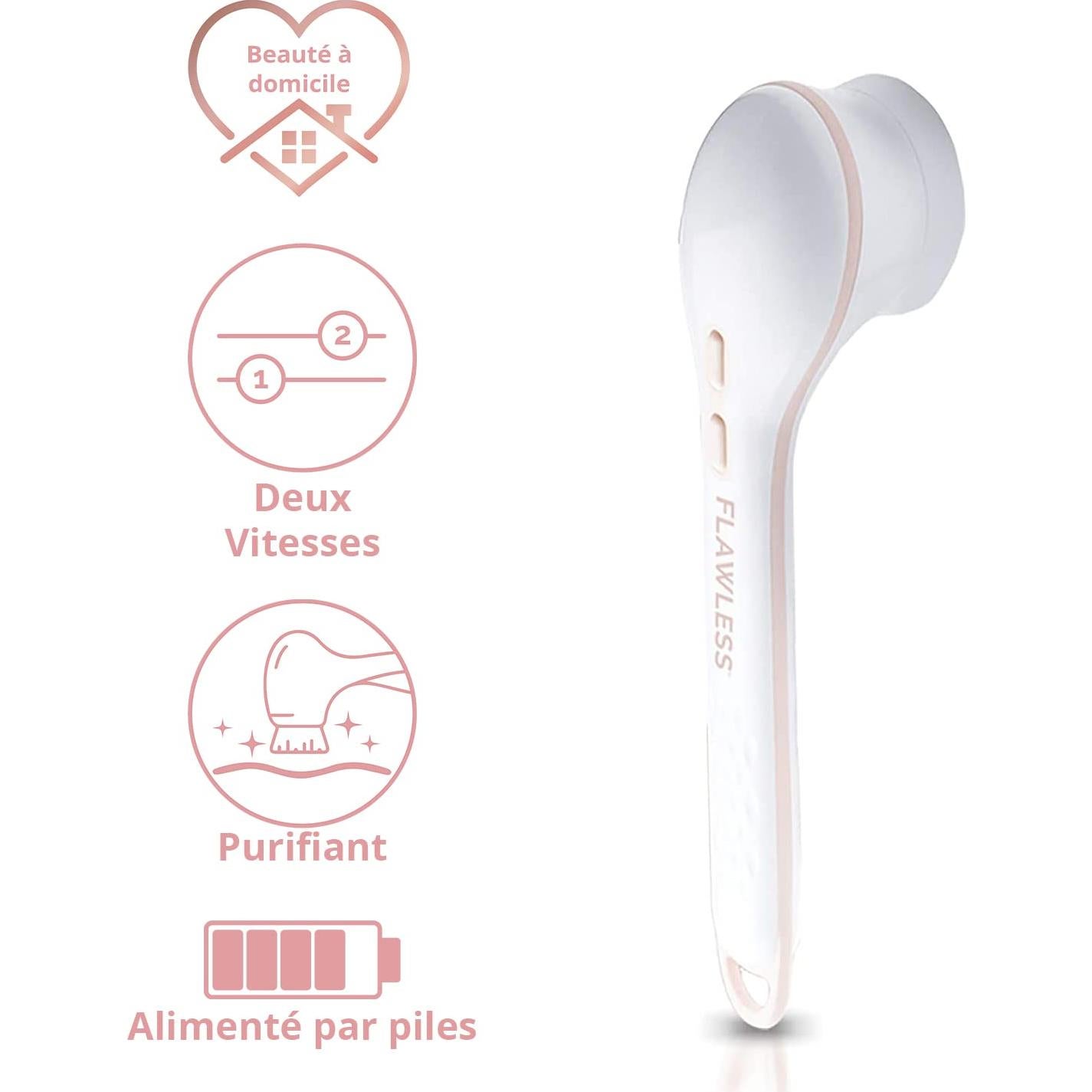 Cepillo Corporal Eléctrico Flawless Cleanse Spa - 3 Cabezas