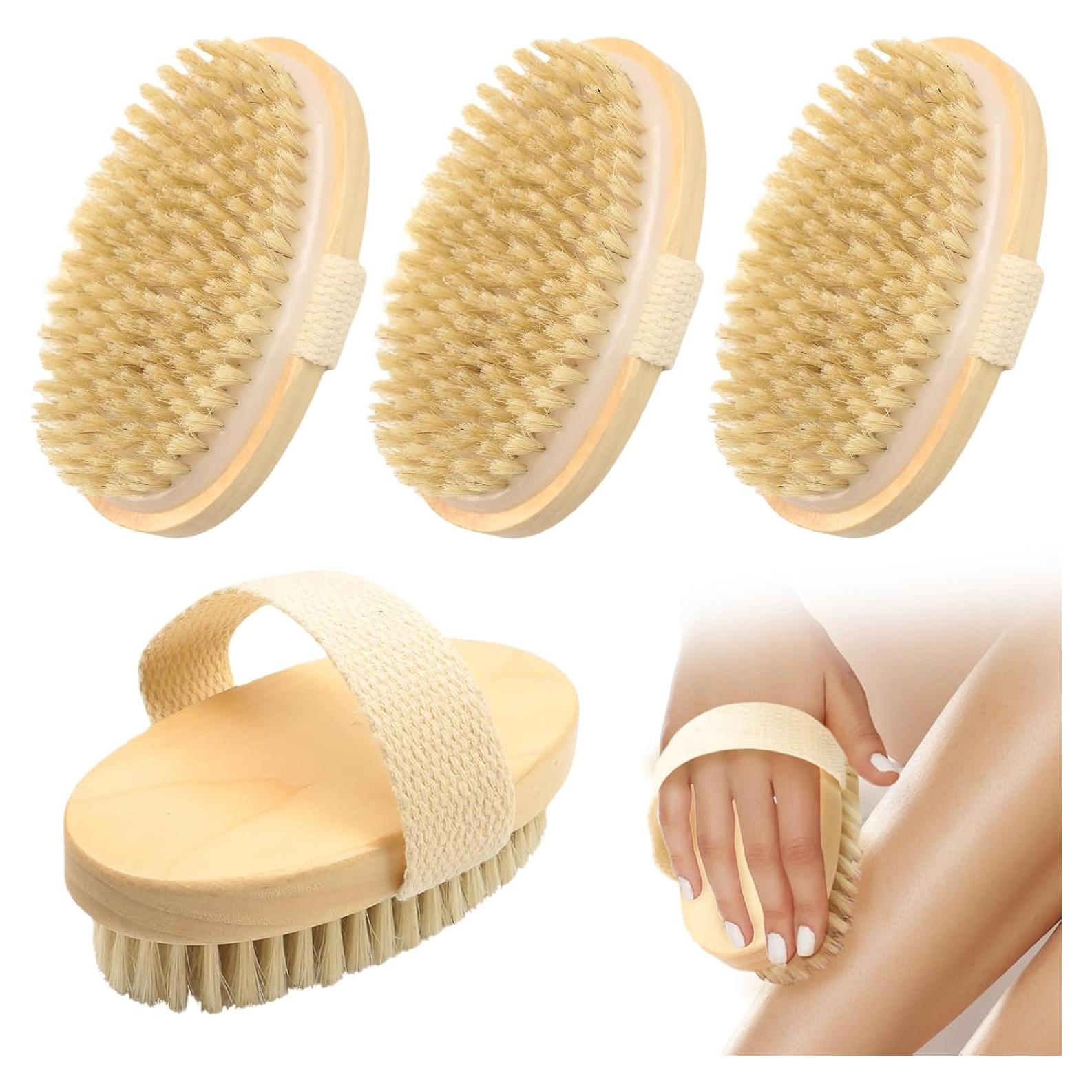 Set de 4 Cepillos Corporales Exfoliantes KoMvzyl para Drenaje Linfático