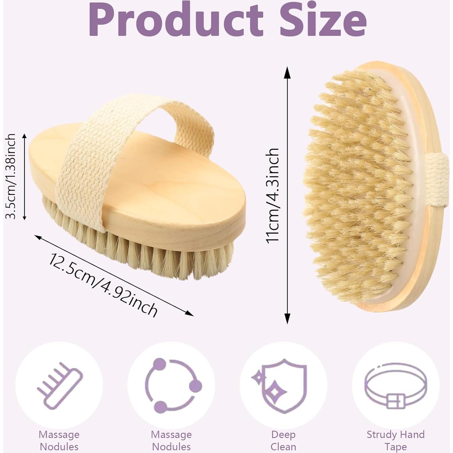 Set de 4 Cepillos Corporales Exfoliantes KoMvzyl para Drenaje Linfático