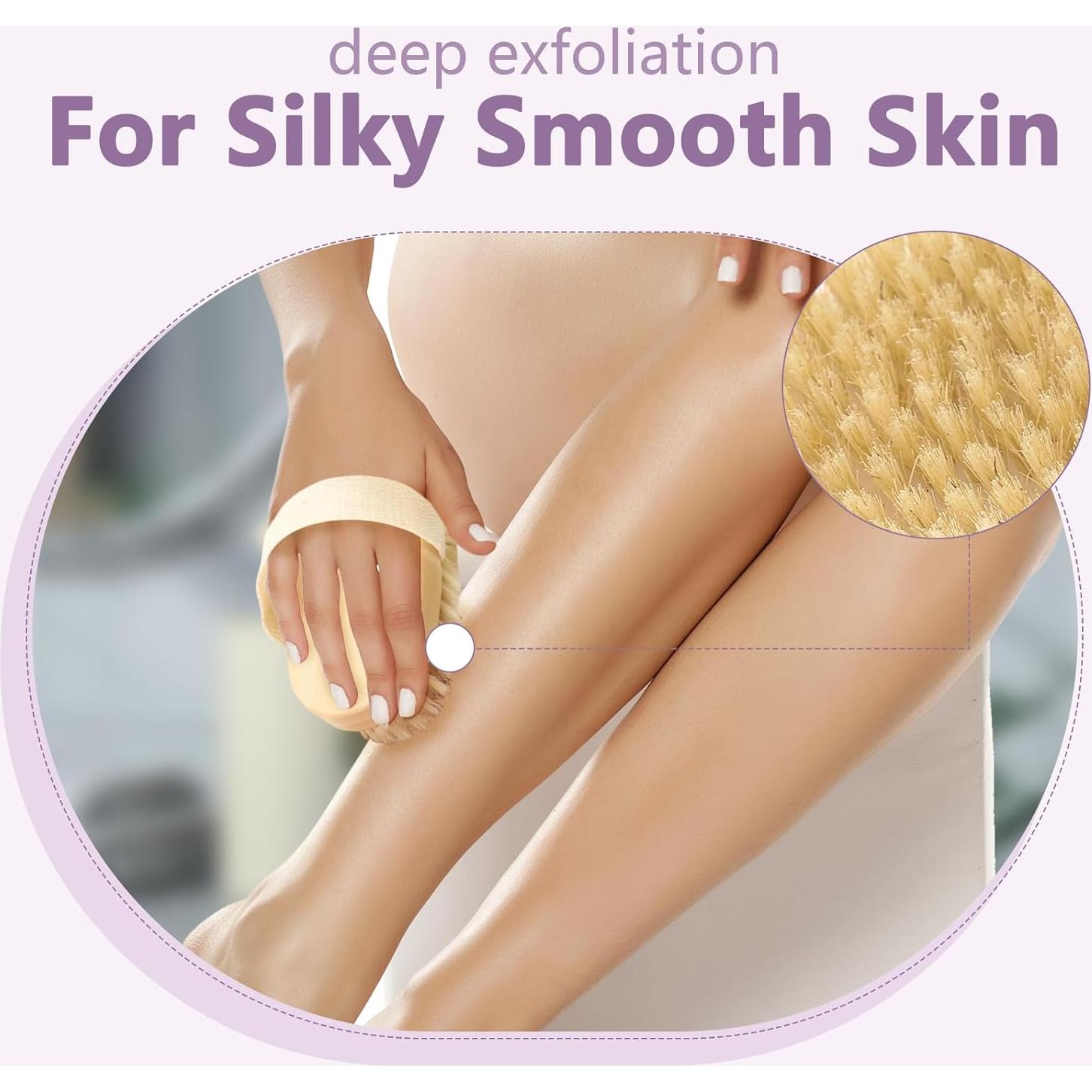 Set de 4 Cepillos Corporales Exfoliantes KoMvzyl para Drenaje Linfático