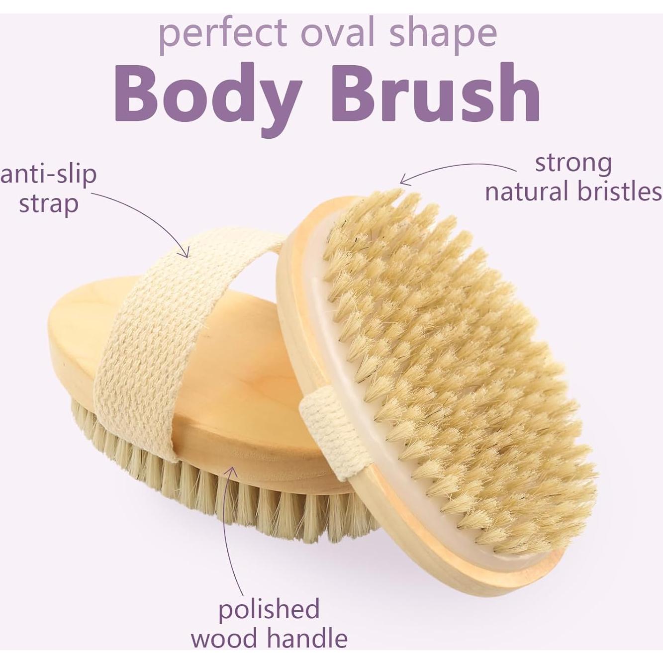 Set de 4 Cepillos Corporales Exfoliantes KoMvzyl para Drenaje Linfático