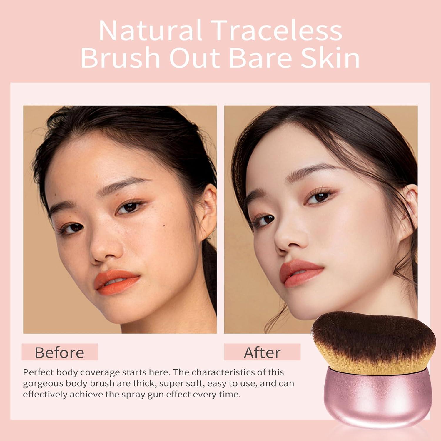 Brocha de Maquillaje Corporal MUOYID 75 mm Dorado Mate