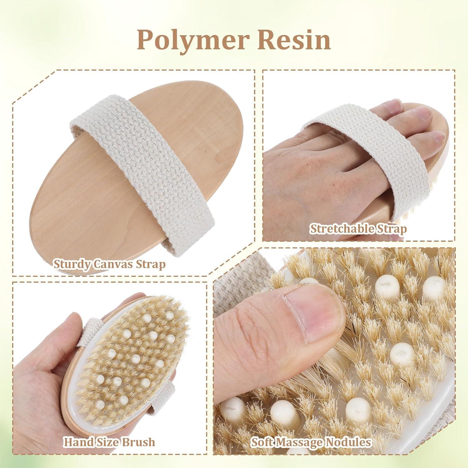 10 Cepillos Secos Exfoliantes Mekueeex para el Cuerpo