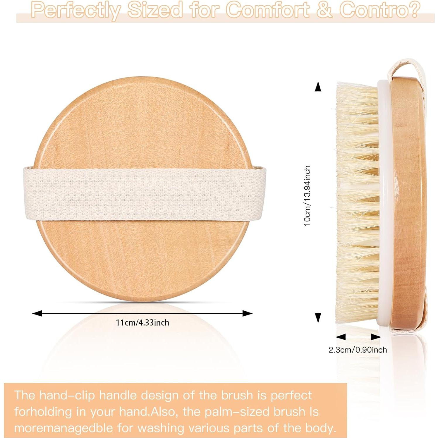 Paquete de 1 Cepillo Exfoliante Corporal de Madera - Drenaje Linfático