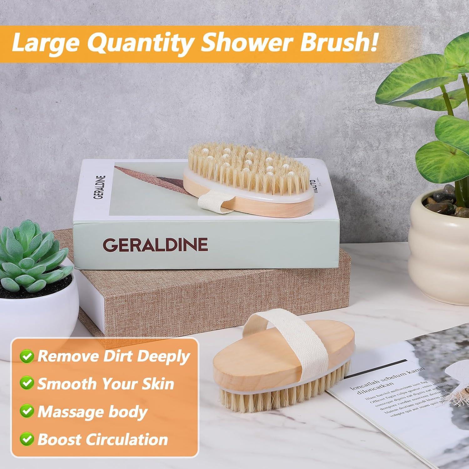 10 Cepillos Corporales Exfoliantes Tobeelec 12.5x6.5cm