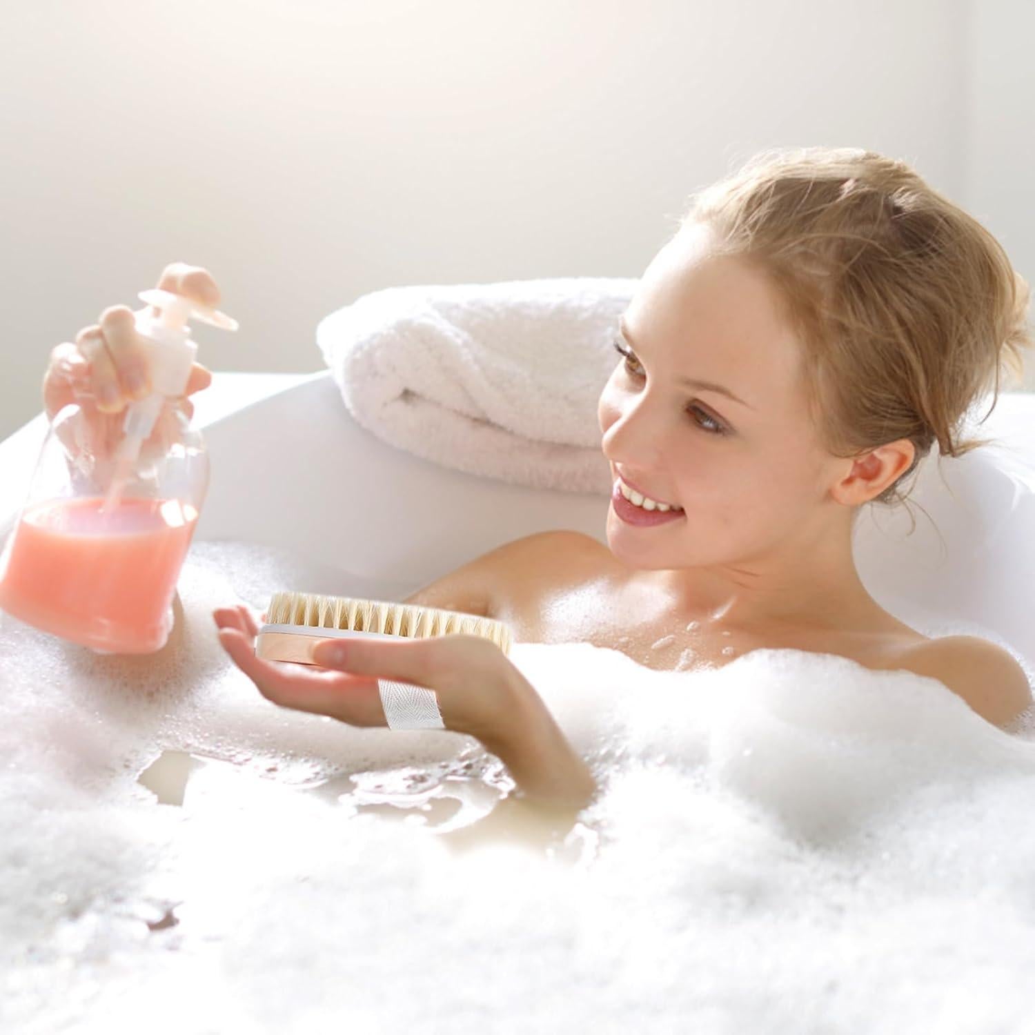 10 Cepillos Corporales Exfoliantes Tobeelec 12.5x6.5cm