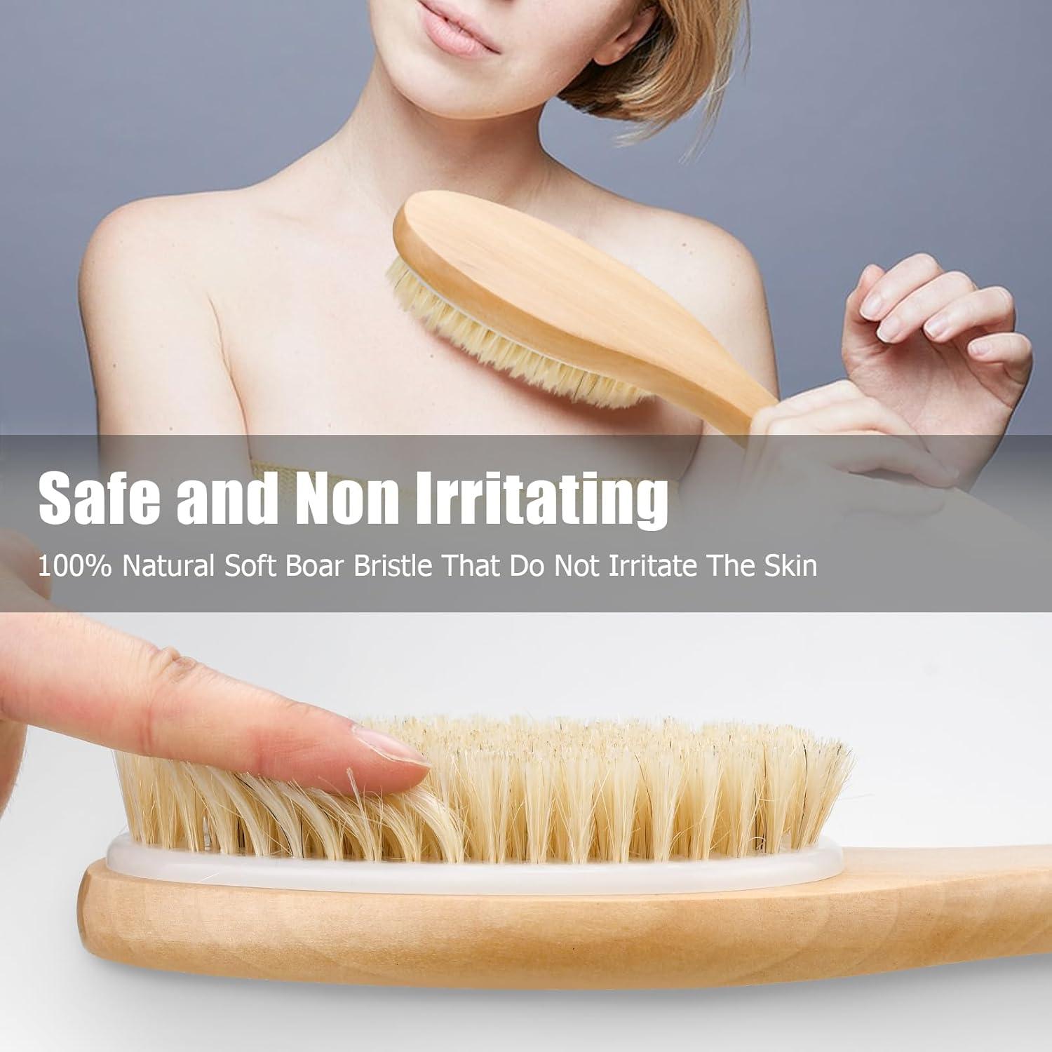 Cepillo Corporal de Cerda de Jabalí Ancable - Exfoliante Natural