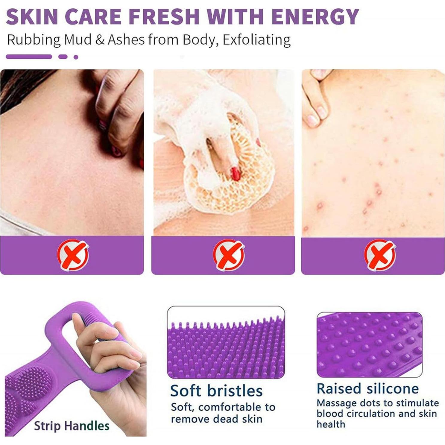 Esponja de Espalda de Silicona Jwxstore 89x11 cm Unisex