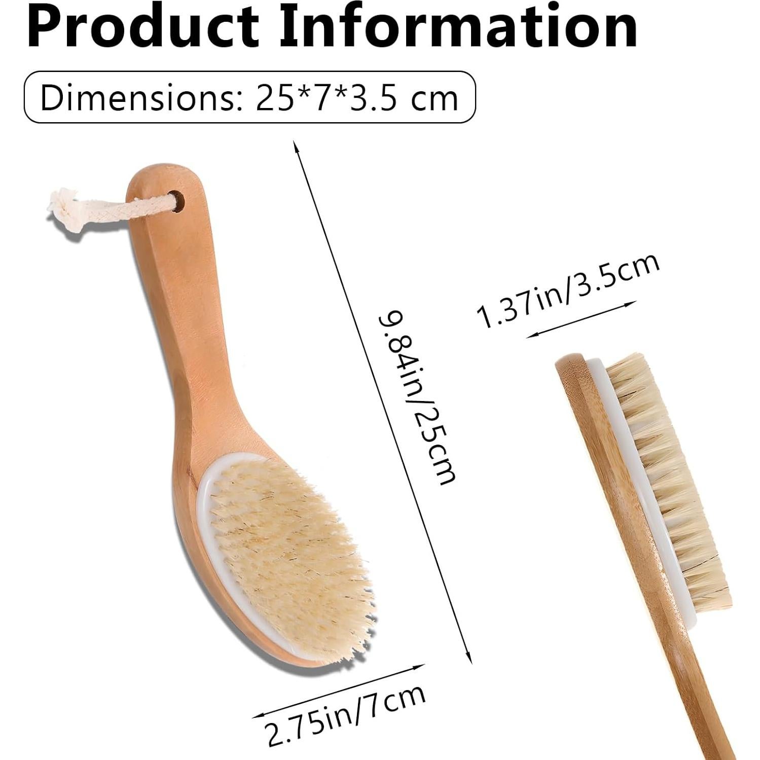 Cepillo Corporal de Madera Jaasuee con Fibras de Sisal 26x10cm