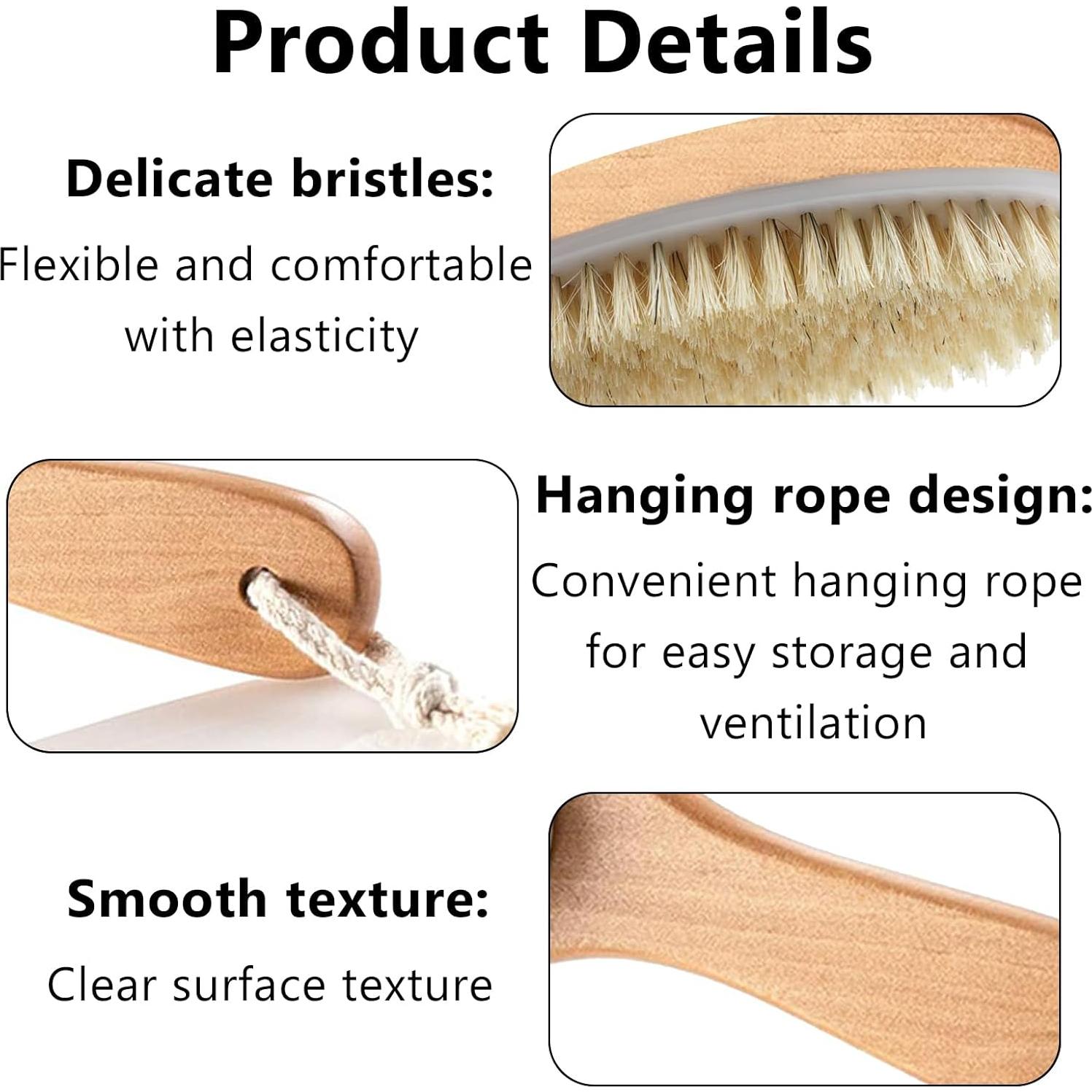 Cepillo Corporal de Madera Jaasuee con Fibras de Sisal 26x10cm