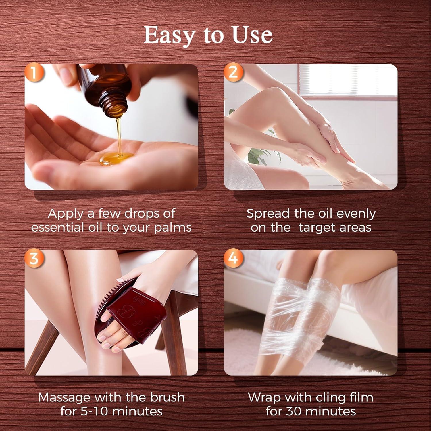 Cepillo de Masaje Corporal Meridian Zrpot con Aceite Esencial 10ml