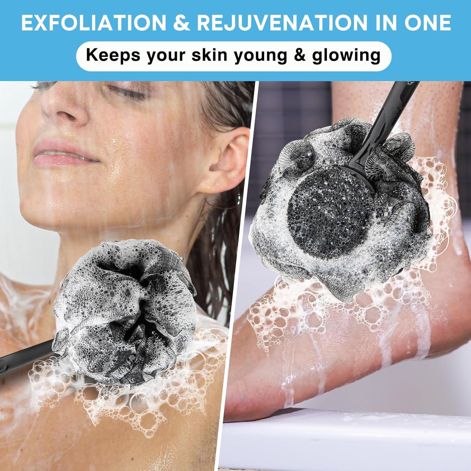 Esponja de Lufa con Mango Largo y Cepillo Exfoliante Tilcare