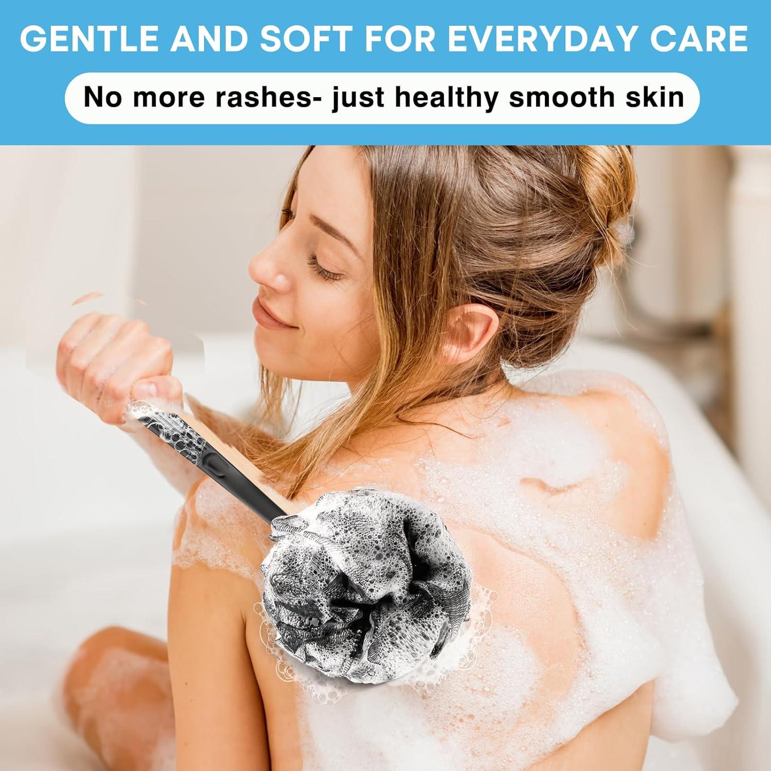 Esponja de Lufa con Mango Largo y Cepillo Exfoliante Tilcare