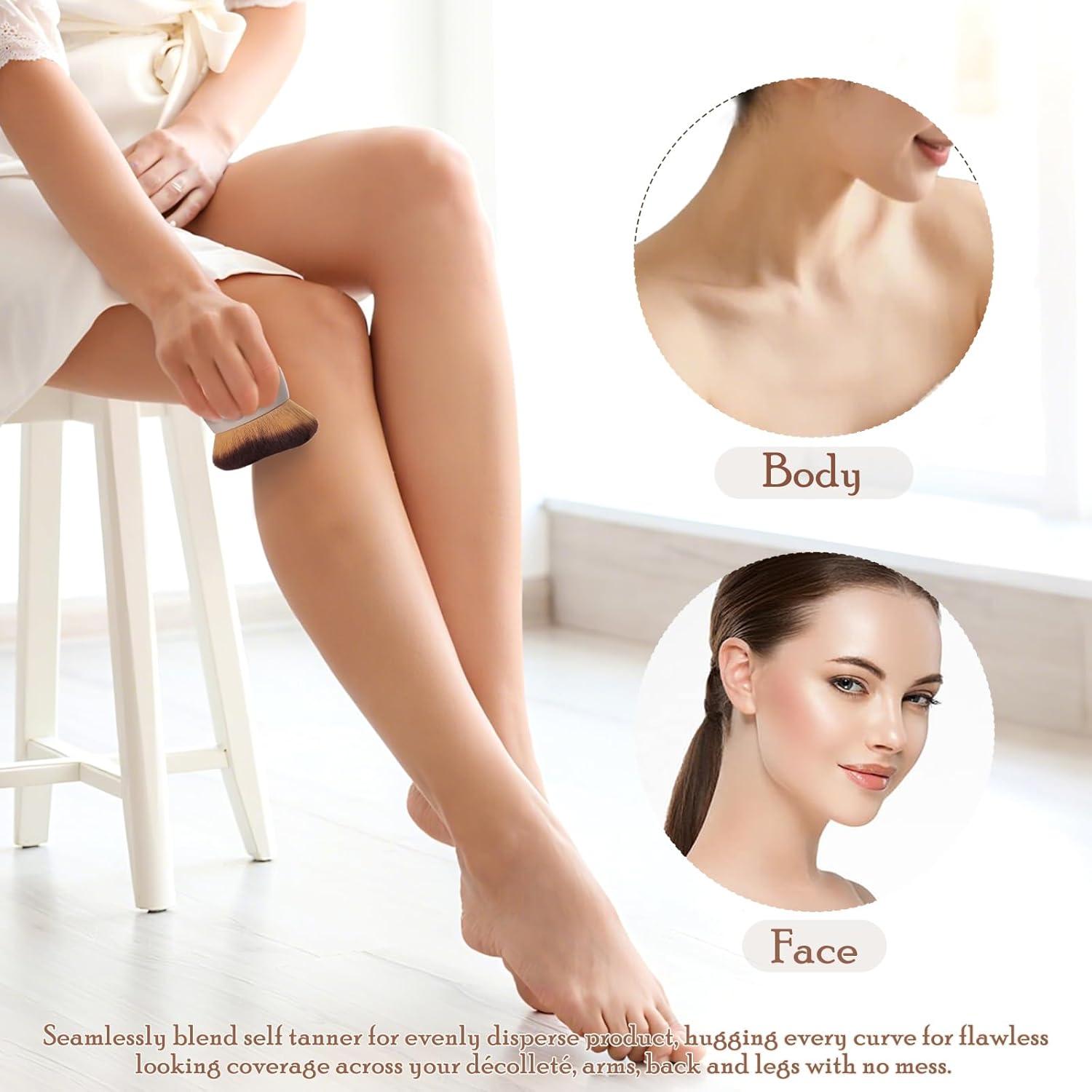 Brocha Kabuki KINGMAS Extra Grande para Autobronceador 76mm