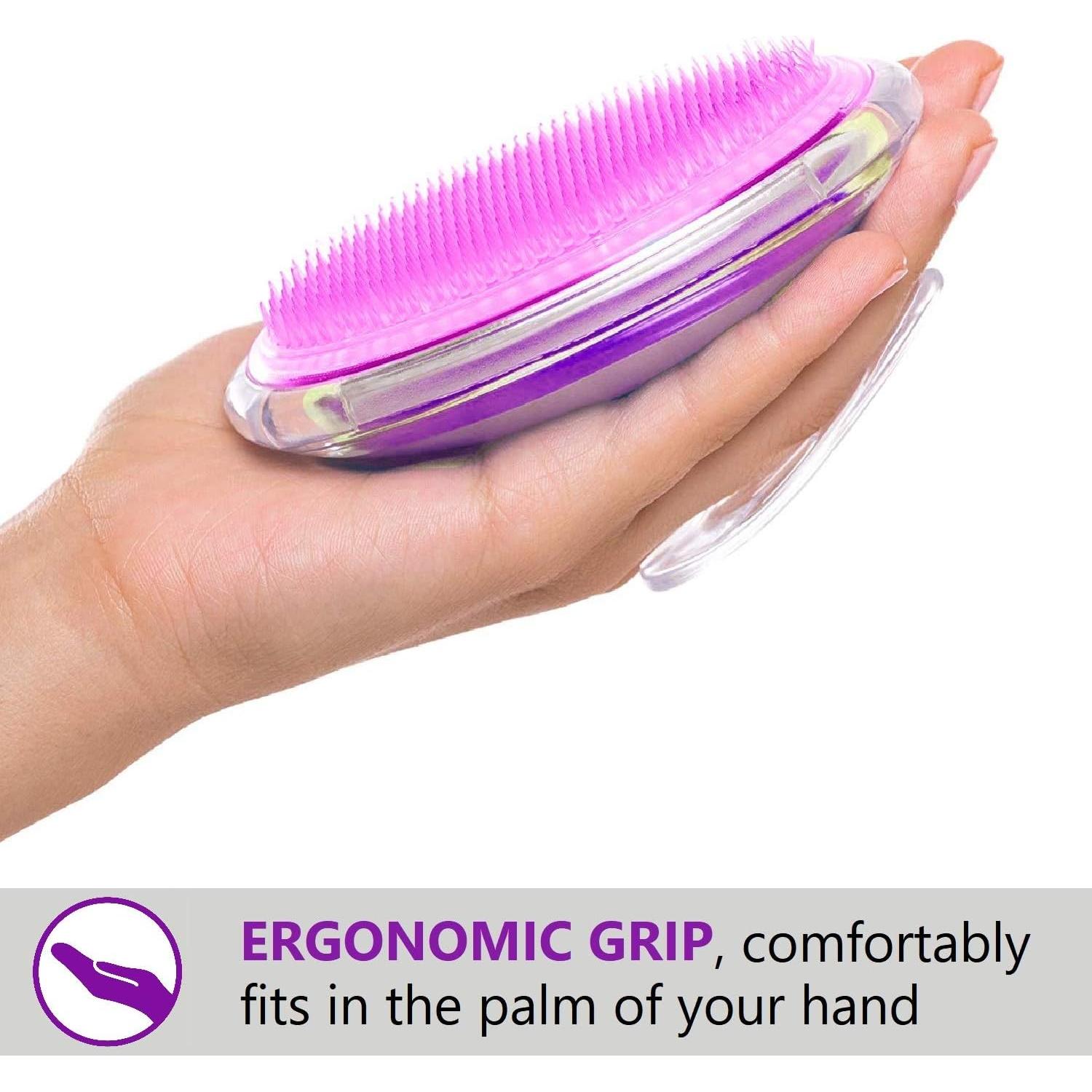 Dylonic Set de 3 Cepillos Exfoliantes para Cuerpo y Cara