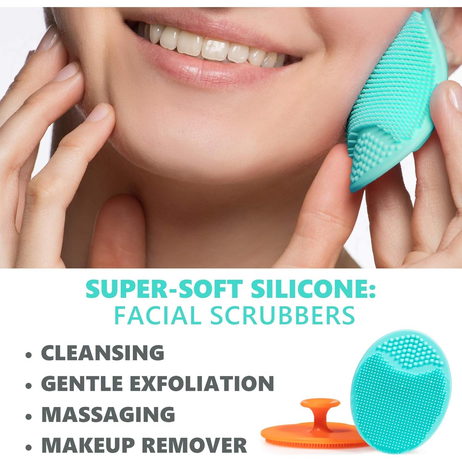 Dylonic Set de 3 Cepillos Exfoliantes para Cuerpo y Cara