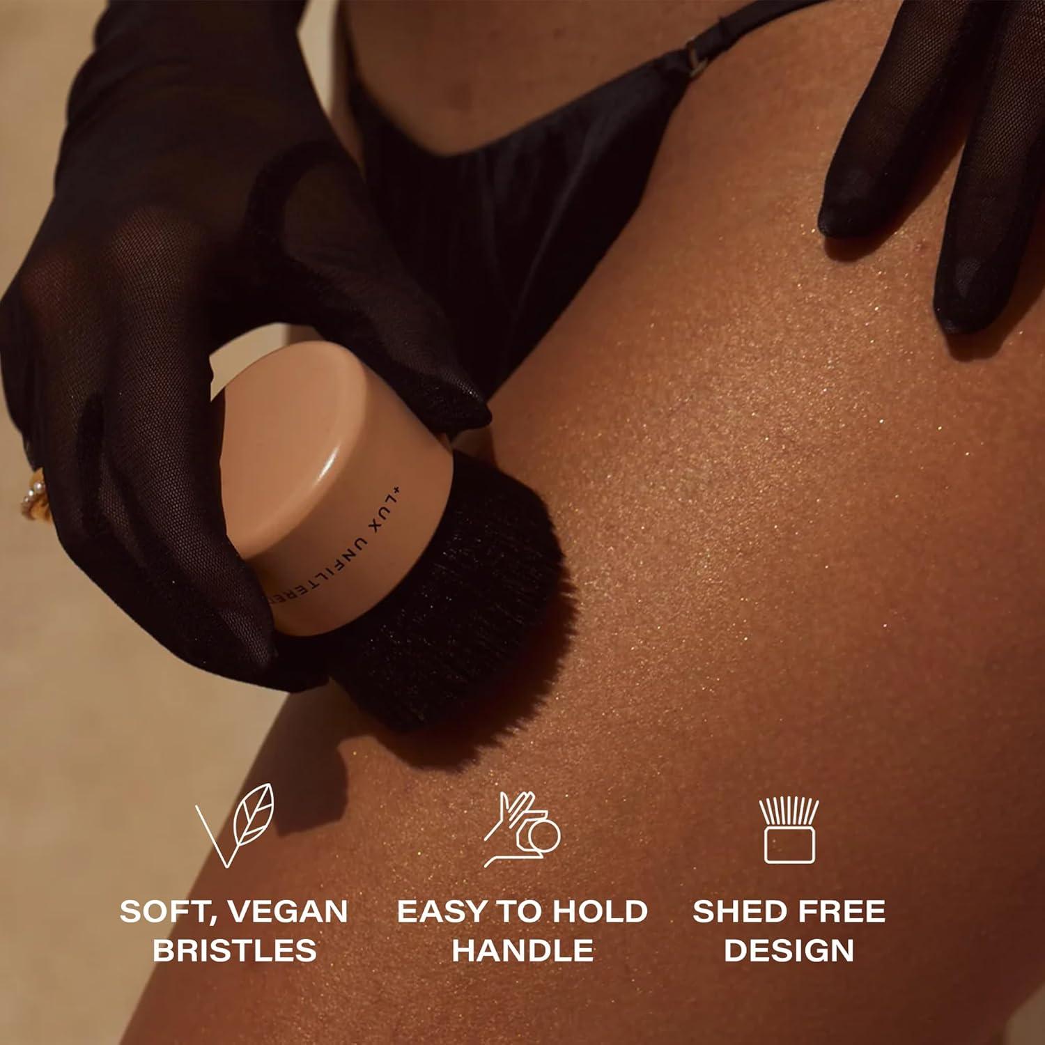 Brocha Corporal Kabuki Lux Unfiltered - Cerdas Sintéticas Veganas