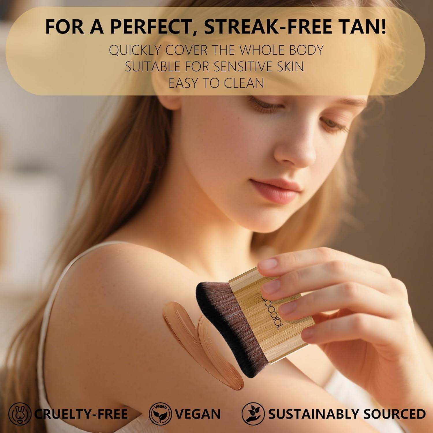 Brocha de Bronceado Docolor Grande Vegana para Cuerpo 15.2cm