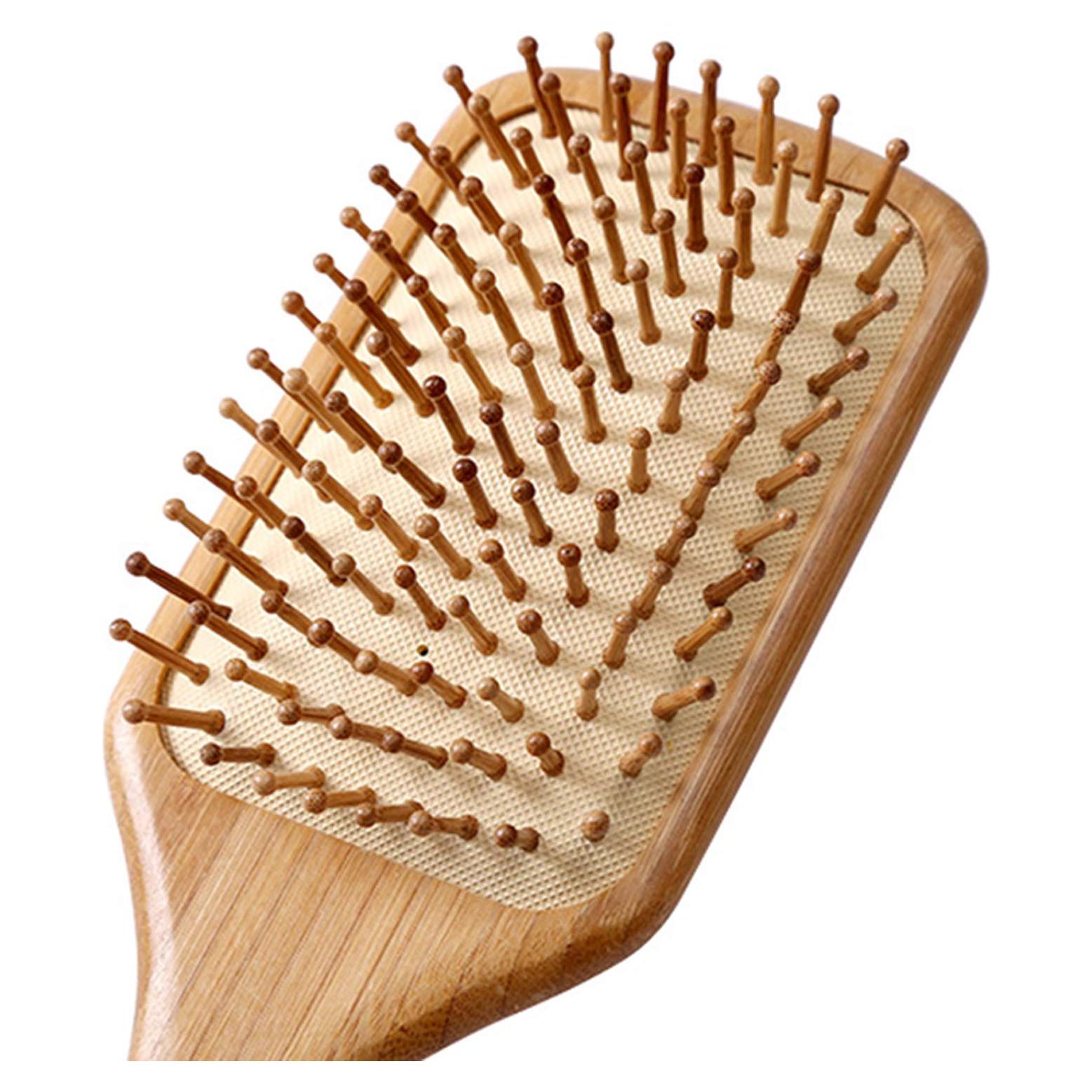 Cepillo de paleta YUC de bambú natural para cabello 24.4 cm