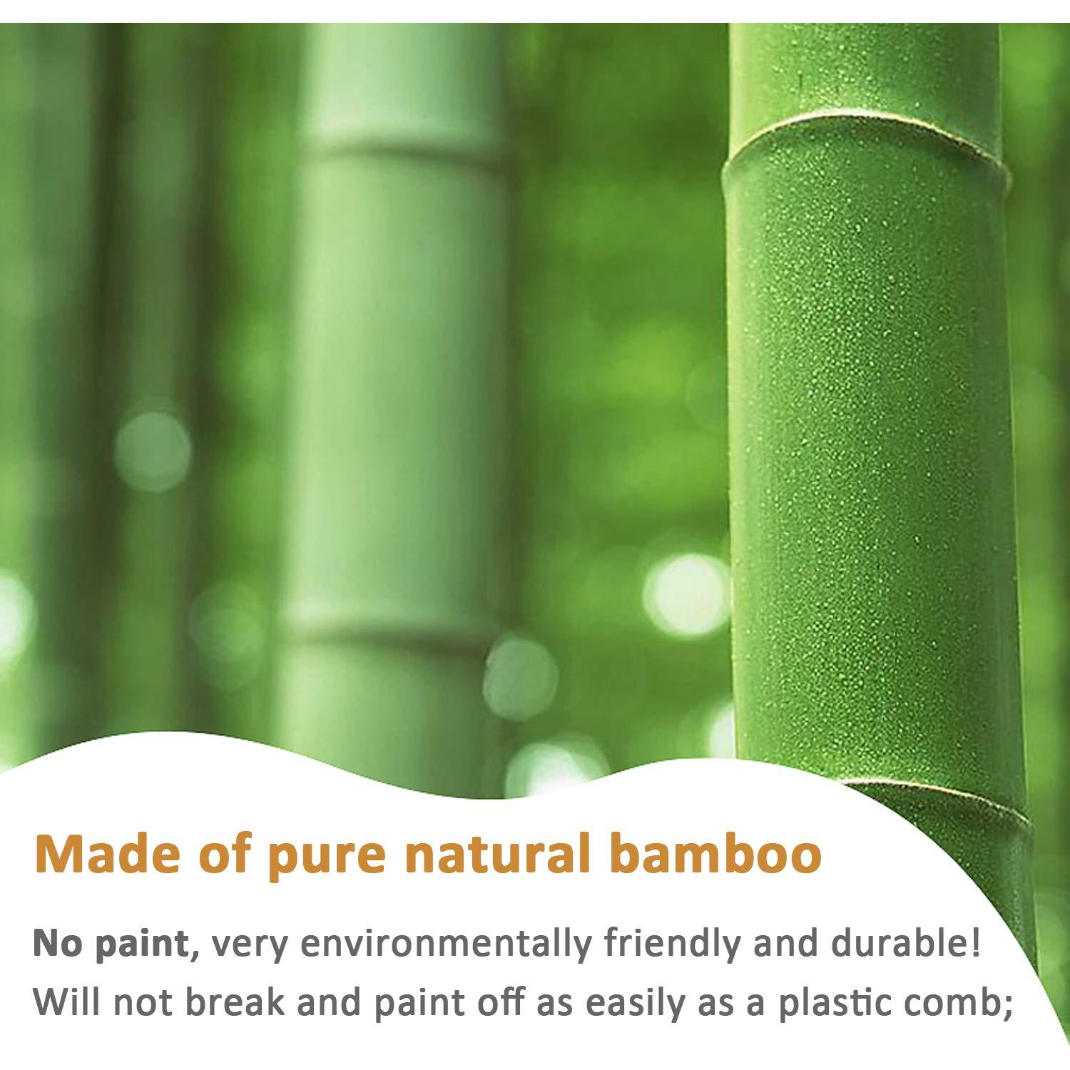 Cepillo de paleta YUC de bambú natural para cabello 24.4 cm