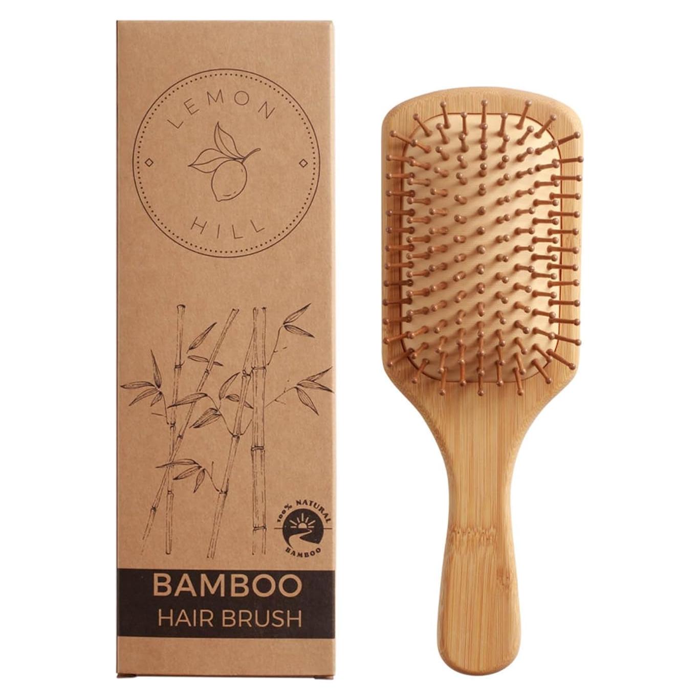 Cepillo Desenredante de Bambú Lemon Hill - Ecológico y Anti-Frizz