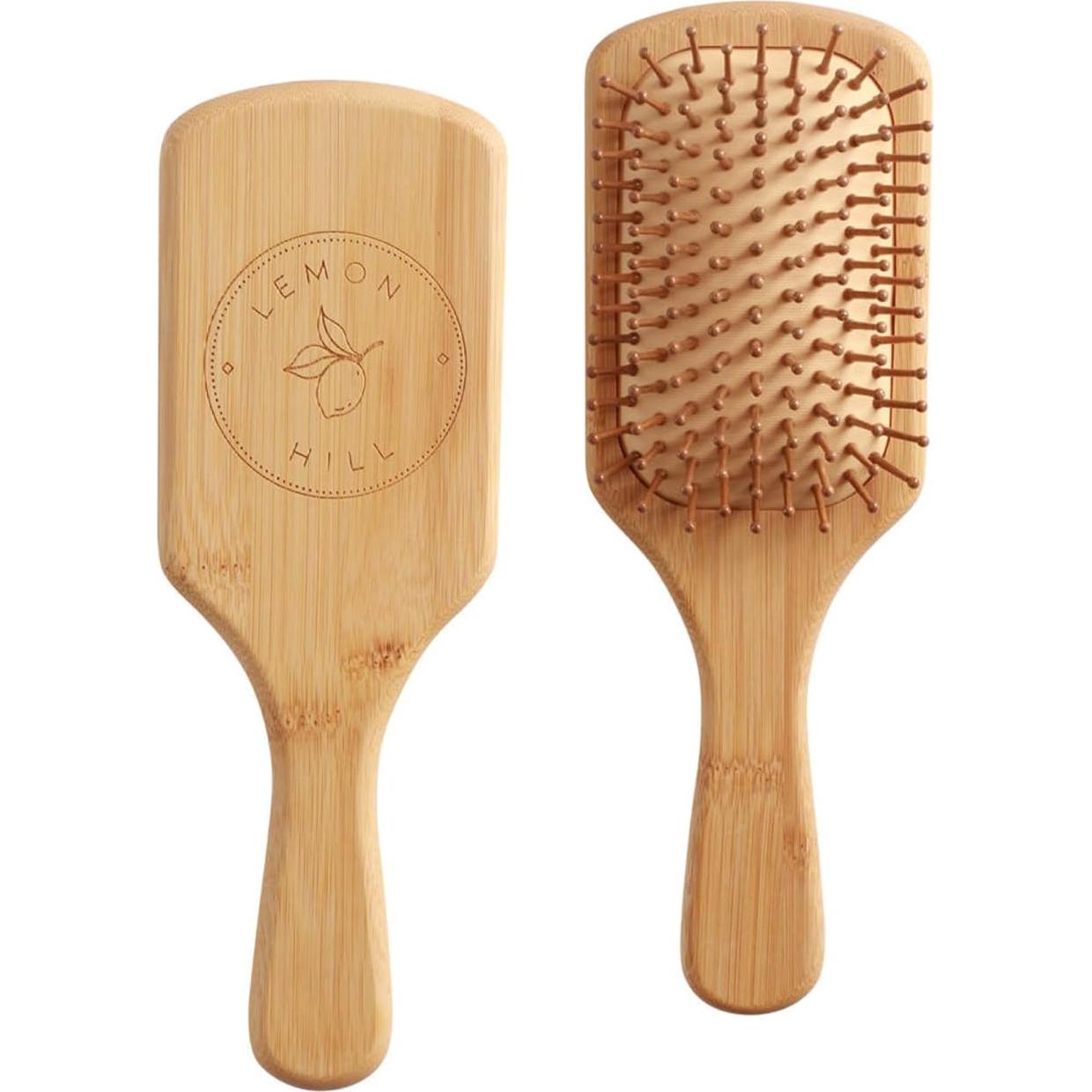 Cepillo Desenredante de Bambú Lemon Hill - Ecológico y Anti-Frizz