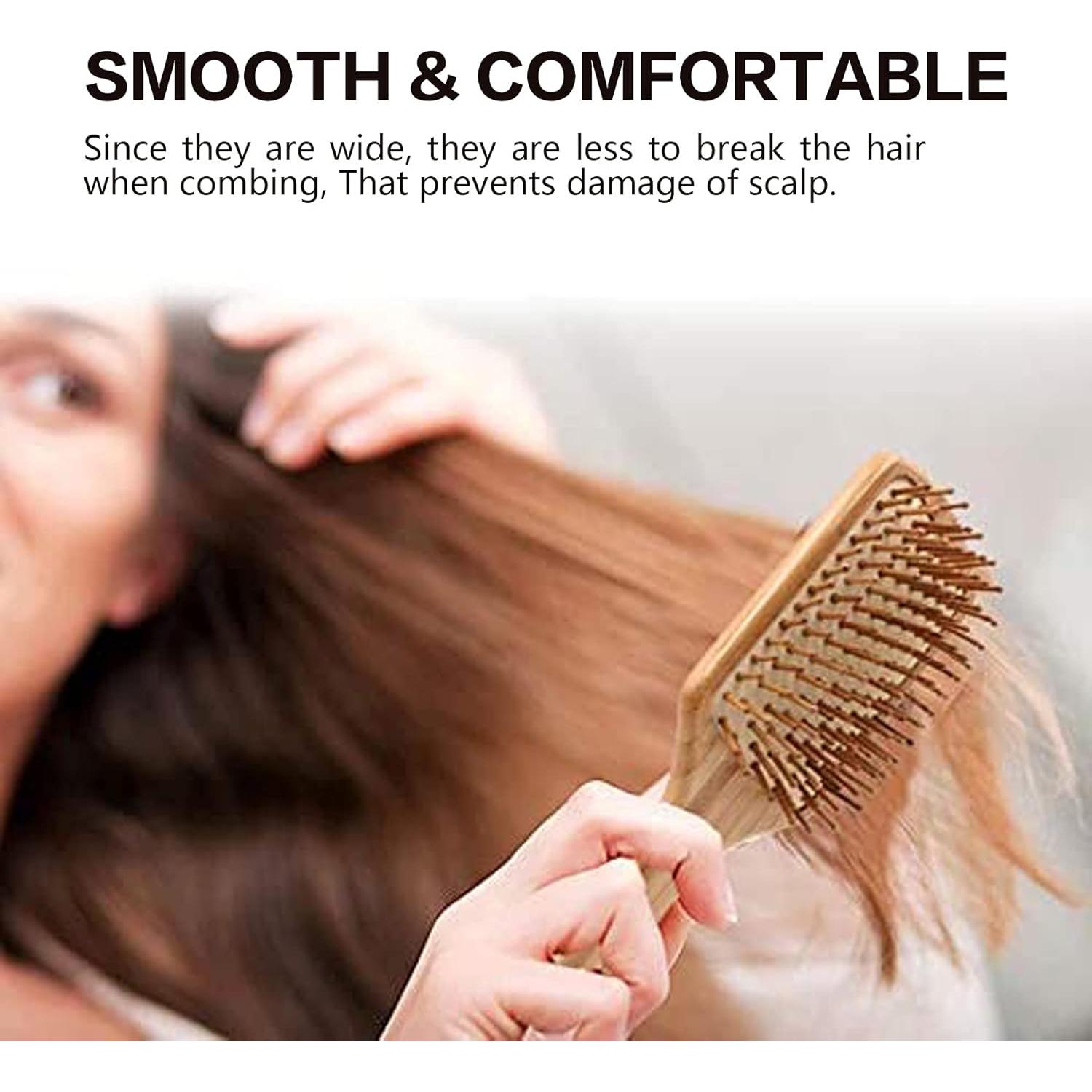 Cepillo y Peine Desenredante de Bambú Ecológico 2 Piezas