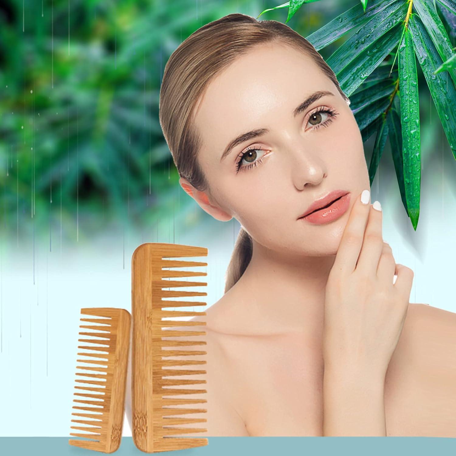Cepillo y Peine Desenredante de Bambú Ecológico 2 Piezas