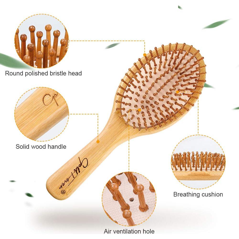 Set de Cepillos para Cabello 6 en 1 BestFire - Bambú Natural