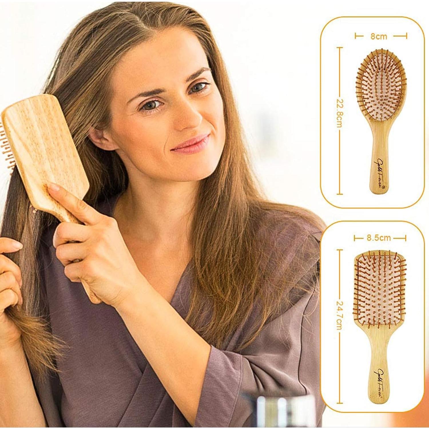 Set de Cepillos para Cabello 6 en 1 BestFire - Bambú Natural