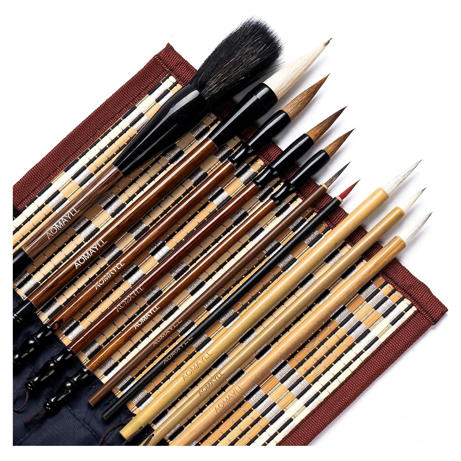 Juego de Pinceles de Caligrafía China DIUDIU CAT - 10 Piezas