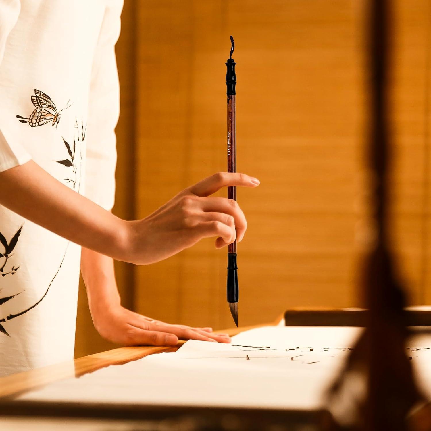 Juego de Pinceles de Caligrafía China DIUDIU CAT - 10 Piezas