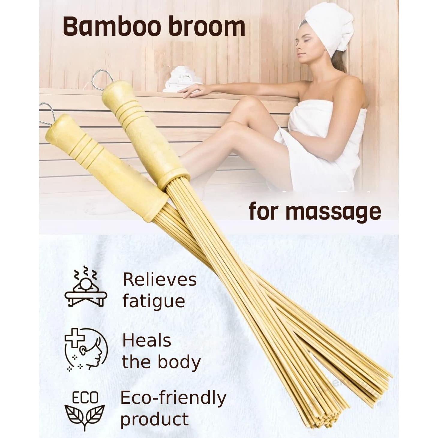 Escoba de Bambú para Masaje Relax - Beleon 27cm