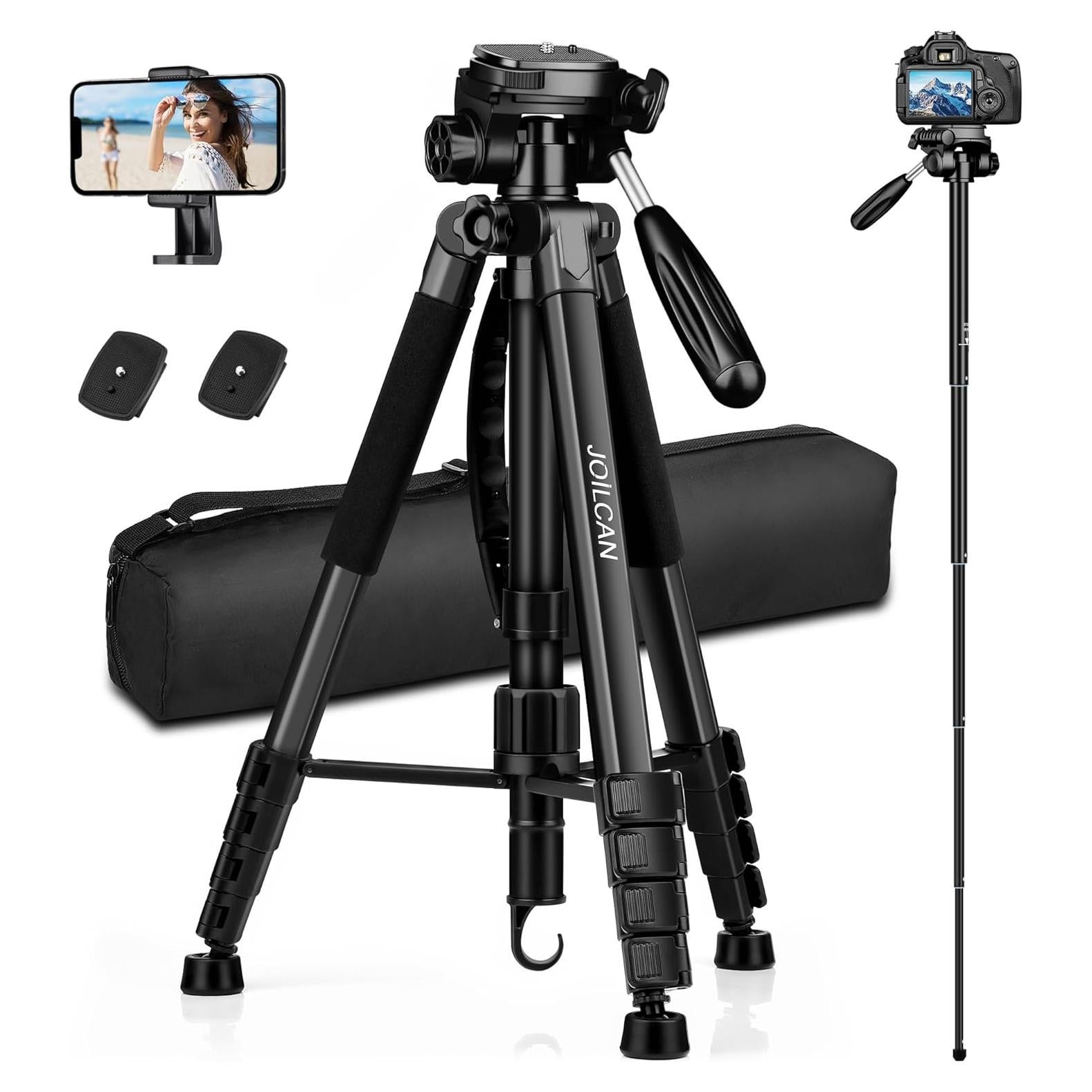Trípode JOILCAN 182 cm 5 en 1 para cámara y teléfono