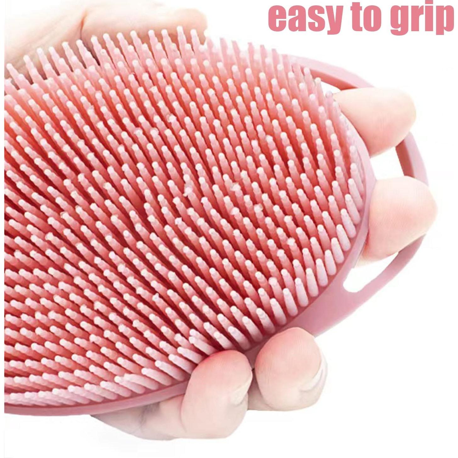 Esponja Exfoliante Corporal de Silicona MR LION Rosa 2 en 1