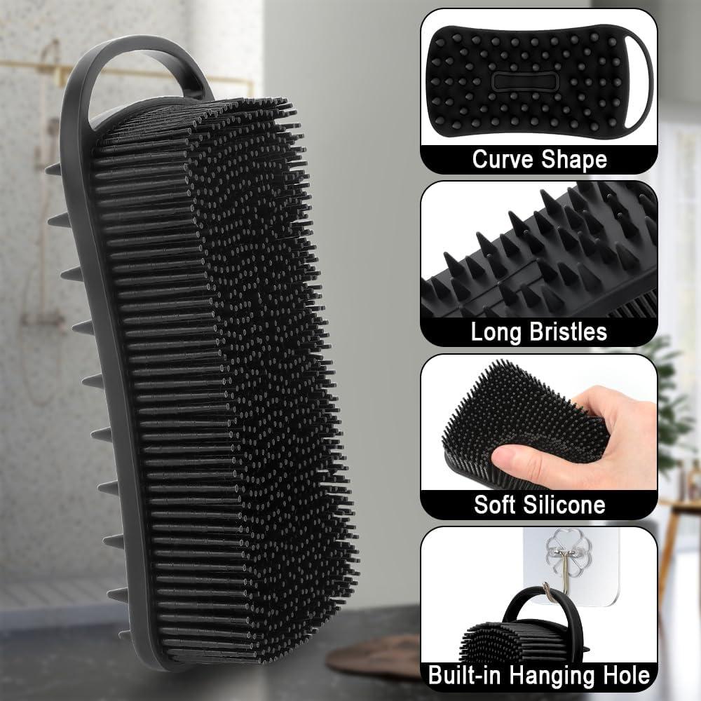 Esponja Corporal de Silicona 2 en 1 Funactu Rosa y Negro