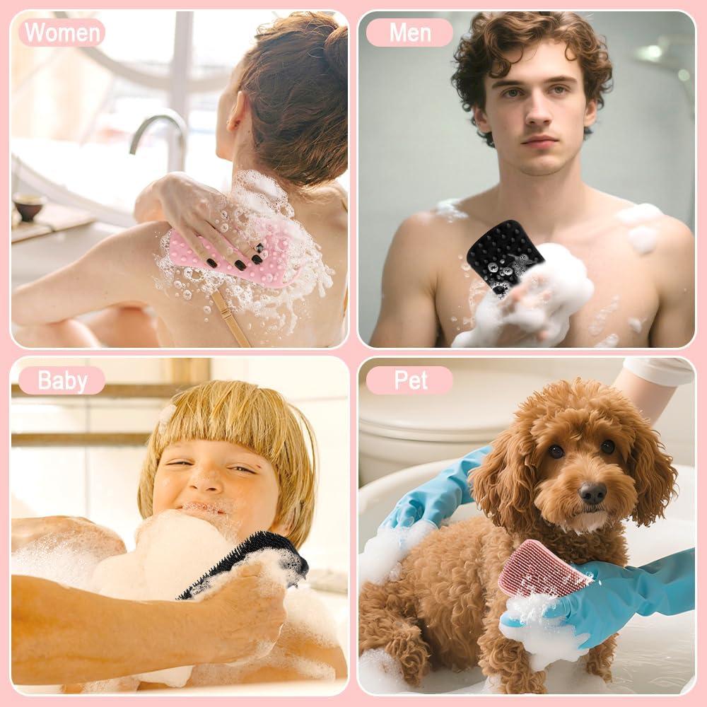 Esponja Corporal de Silicona 2 en 1 Funactu Rosa y Negro