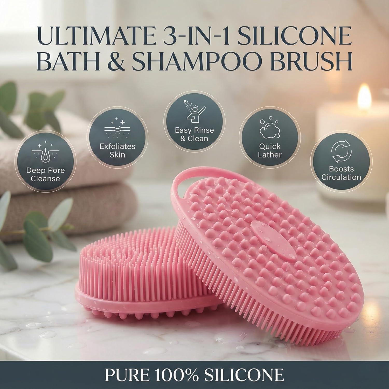 Exfoliante de Cuerpo de Silicona CamareR Paquete de 3