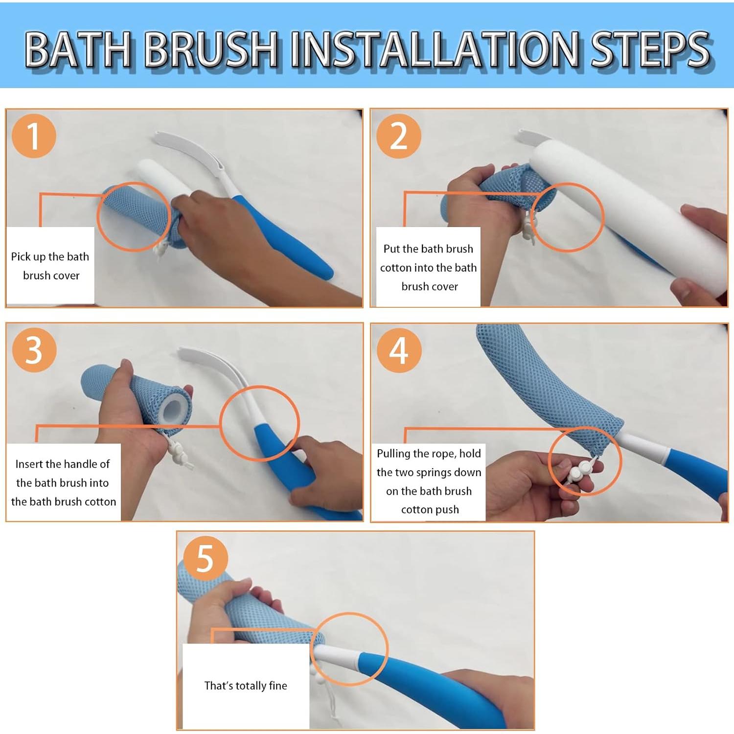 Cepillo de Baño KkaFFe con Mango Largo Curvado 38 cm