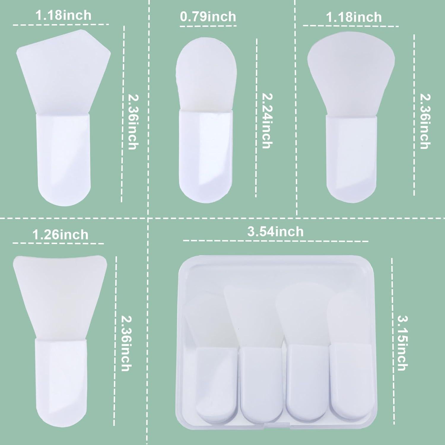 Juego de 4 Brochas de Silicona GIYAWA para Mascarillas Faciales